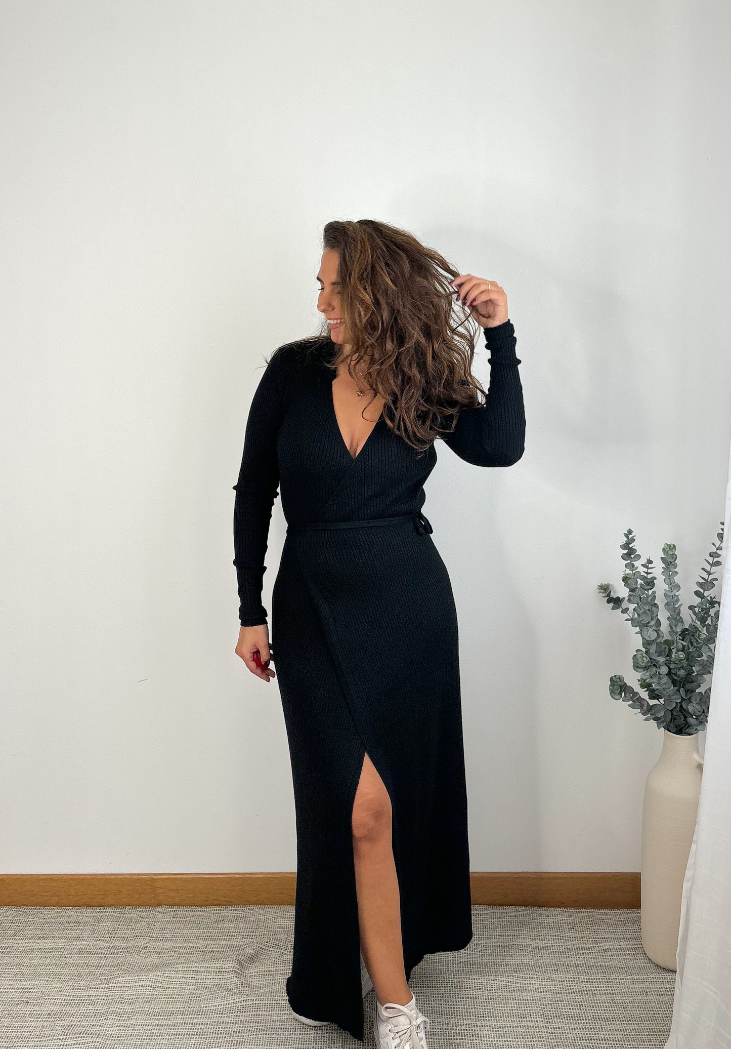 Robe Emma Maille Noire